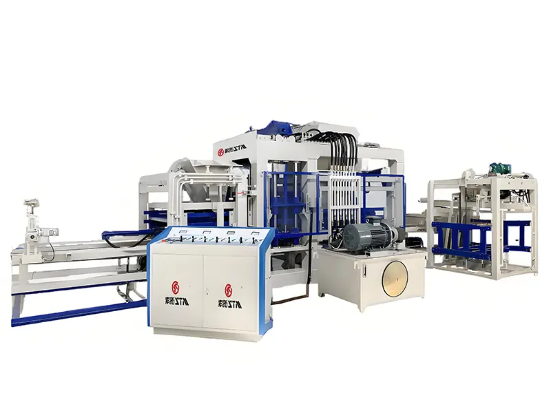 Automatic Concrete Brick Making Machine - QT10