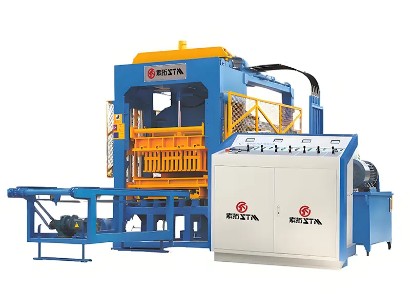 Automatic Concrete Brick Making Machine - QT4