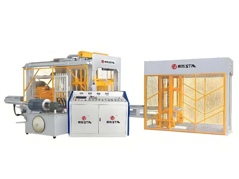 Automatic Concrete Brick Making Machine - QT6